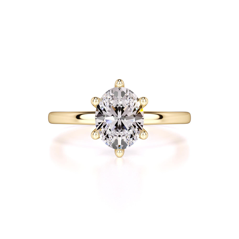 Ariana Moissanite & Lab Grown Diamond Ring | Yellow Gold | 1