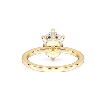 Ariana Moissanite & Lab Grown Diamond Ring | Yellow Gold | 3