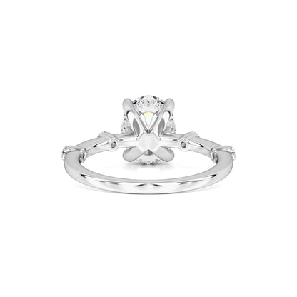 Catherine Moissanite & Lab Grown Diamond Ring | White Gold | 3
