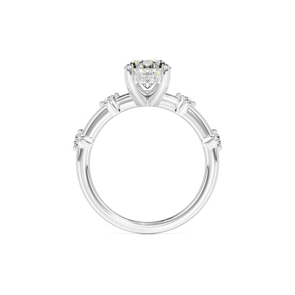 Catherine Moissanite & Lab Grown Diamond Ring | White Gold | 4