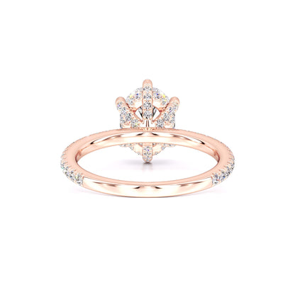 Eva Moissanite & Lab Grown Diamond Ring | Rose Gold | 3