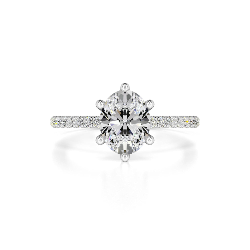 Eva Moissanite & Lab Grown Diamond Ring | White Gold | 1