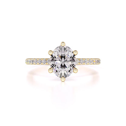 Eva Moissanite & Lab Grown Diamond Ring | Yellow Gold | 1
