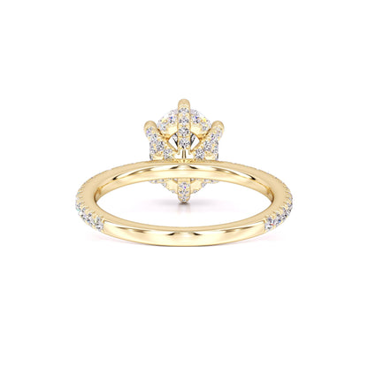 Eva Moissanite & Lab Grown Diamond Ring | Yellow Gold | 3
