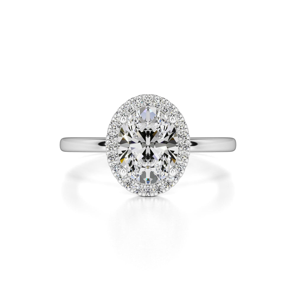 Gabriella Moissanite & Lab Grown Diamond Ring | White Gold | 1
