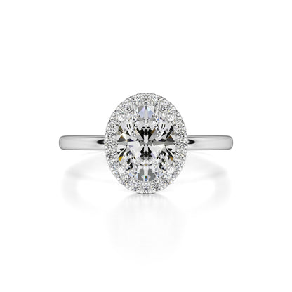 Gabriella Moissanite & Lab Grown Diamond Ring | White Gold | 1
