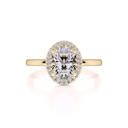 Gabriella Moissanite & Lab Grown Diamond Ring | Yellow Gold | 1