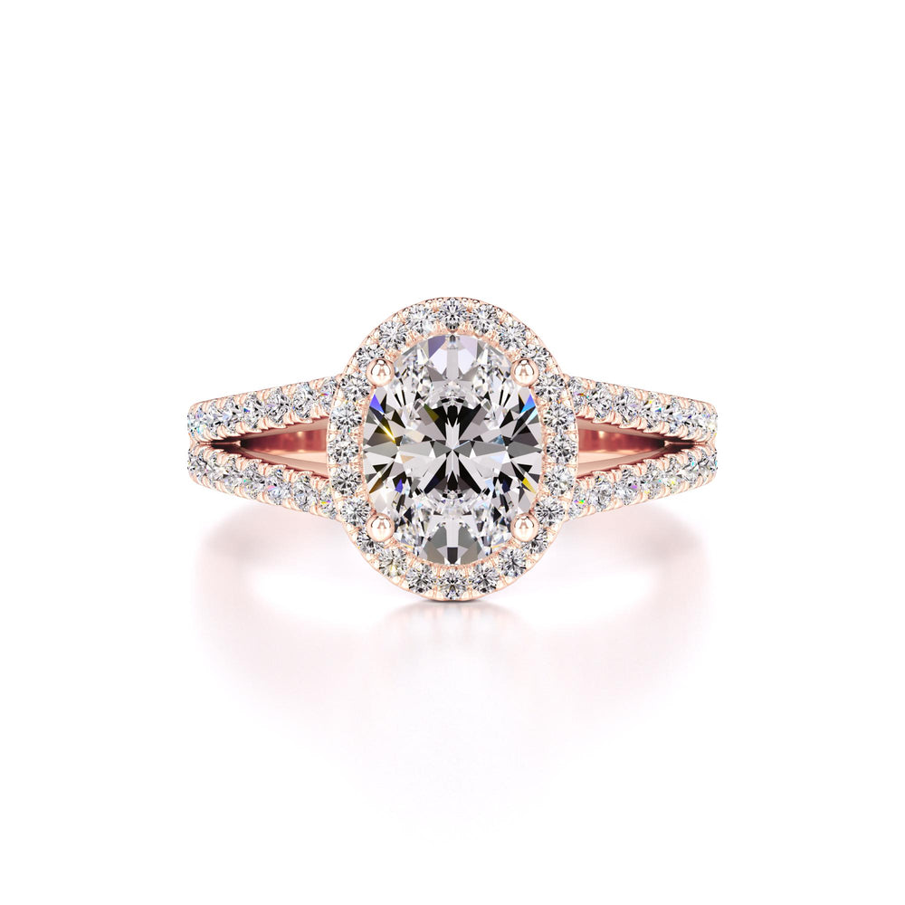 Zoe Moissanite & Lab Grown Diamond Ring | Rose Gold | 1