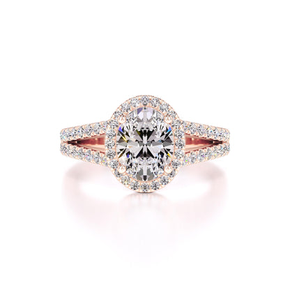 Zoe Moissanite & Lab Grown Diamond Ring | Rose Gold | 1
