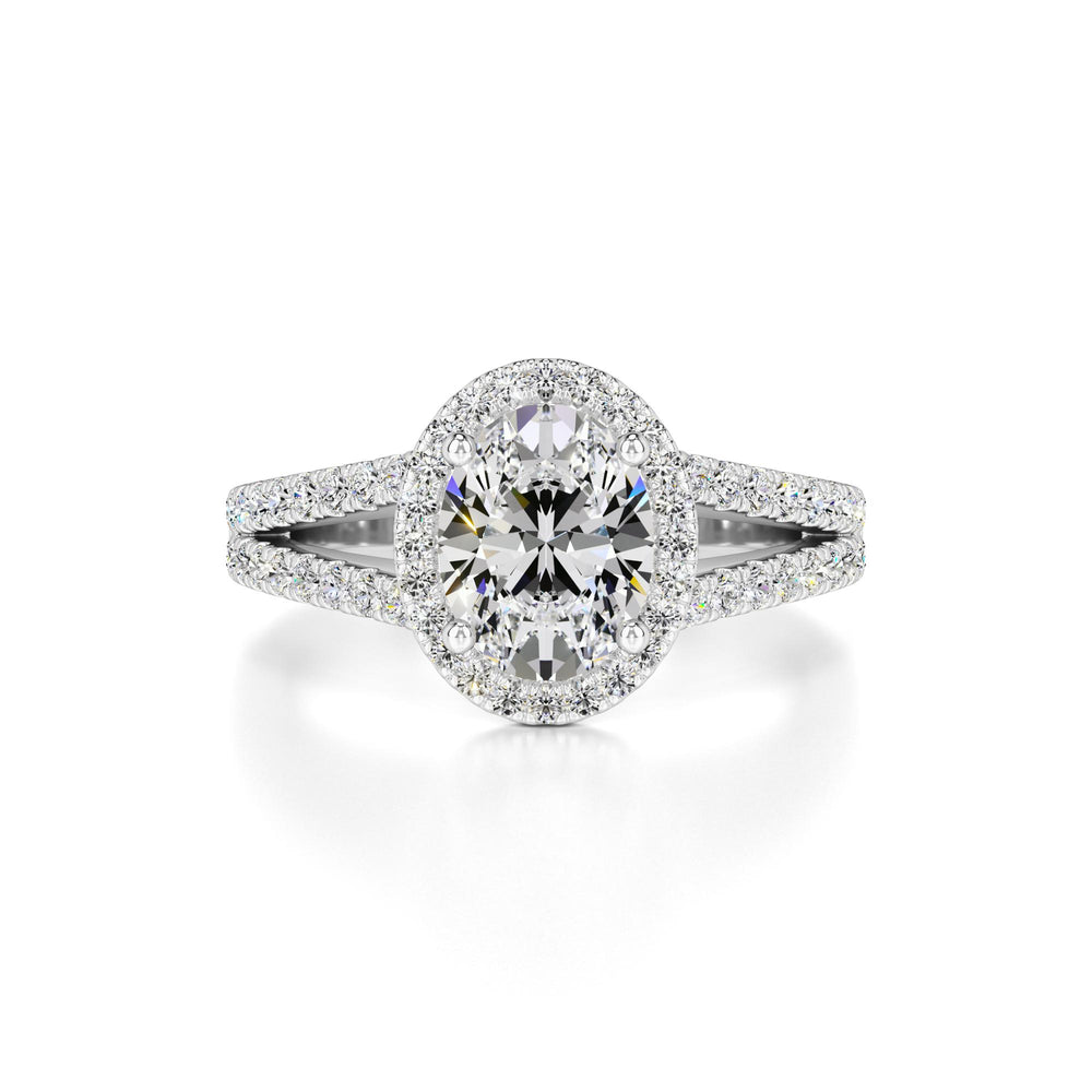 Zoe Moissanite & Lab Grown Diamond Ring | White Gold | 1