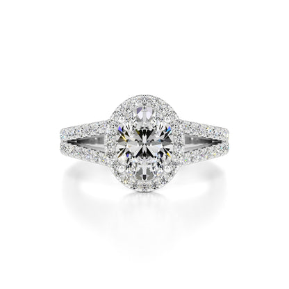 Zoe Moissanite & Lab Grown Diamond Ring | White Gold | 1