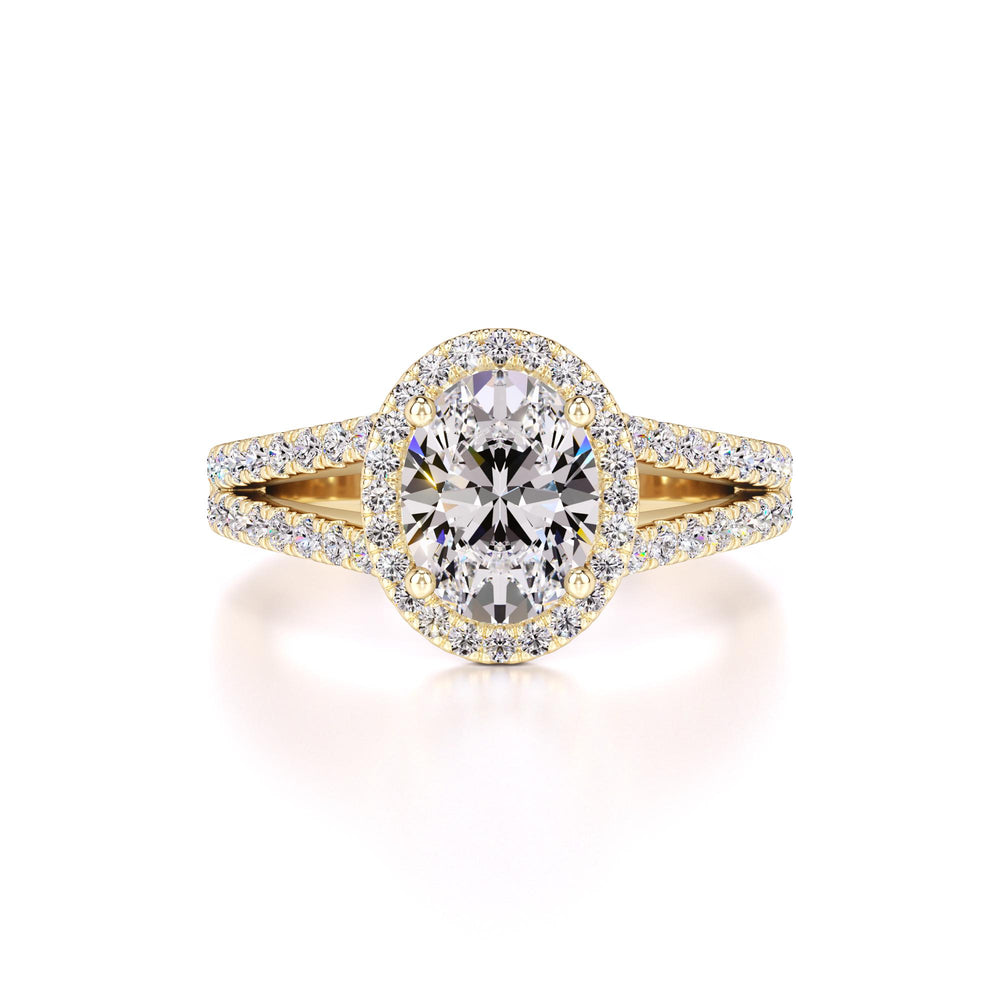 Zoe Moissanite & Lab Grown Diamond Ring | Yellow Gold | 1