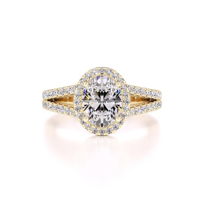 Zoe Moissanite & Lab Grown Diamond Ring | Yellow Gold | 1