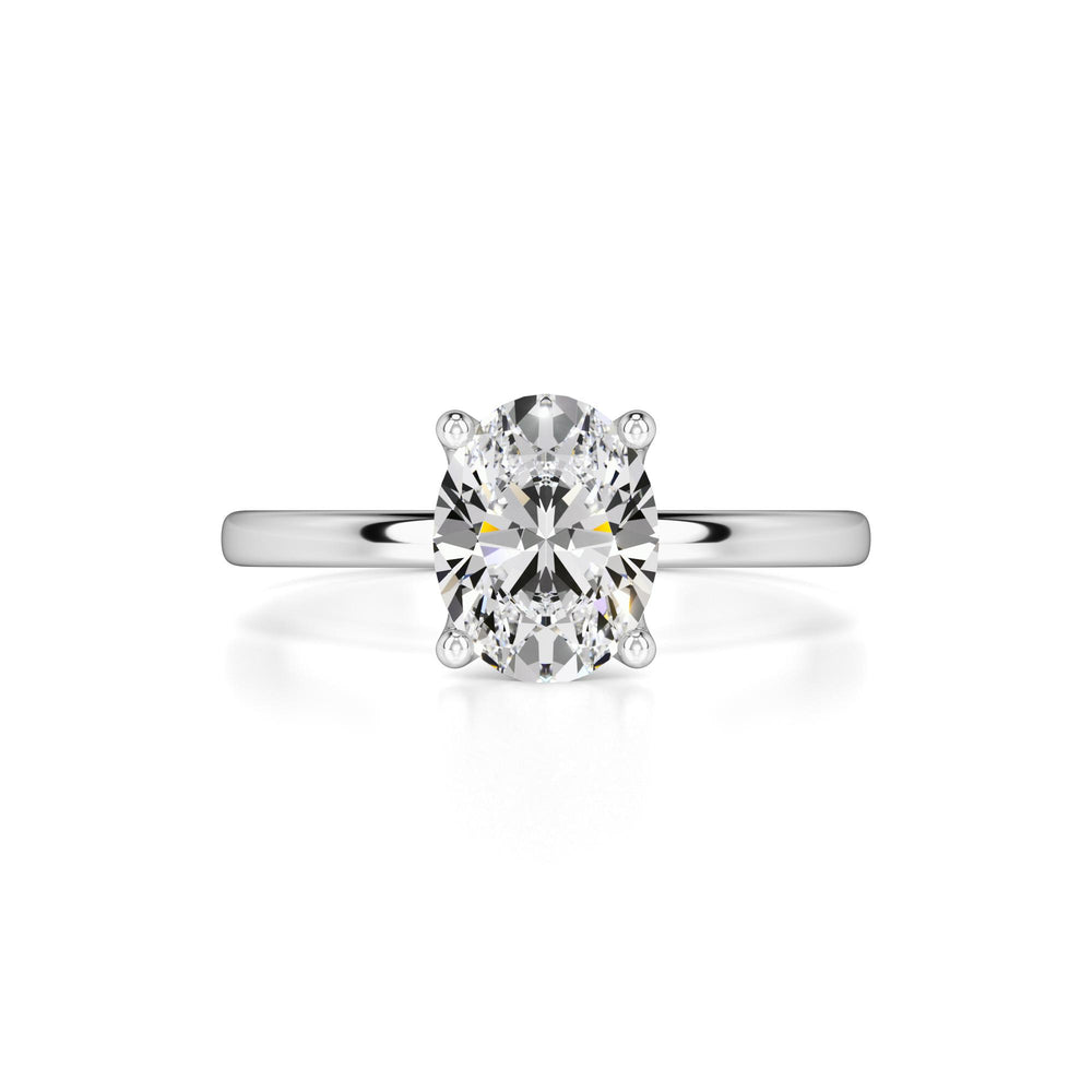 Opal Moissanite Ring | White Gold | 1
