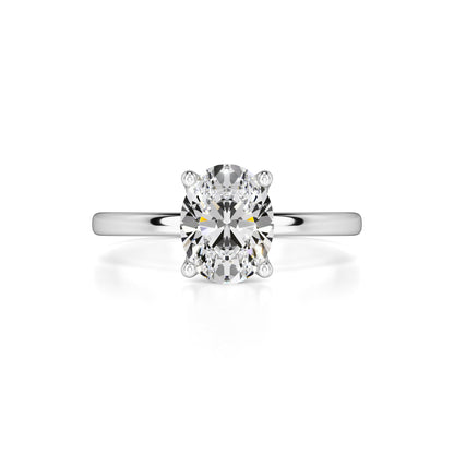 Opal Moissanite Ring | White Gold | 1