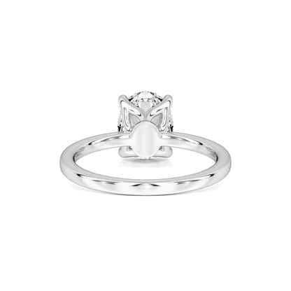 Opal Moissanite Ring | White Gold | 3