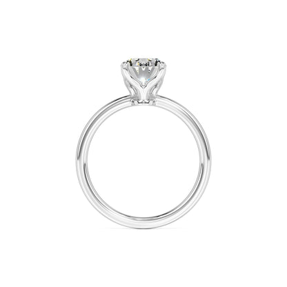 Opal Moissanite Ring | White Gold | 4