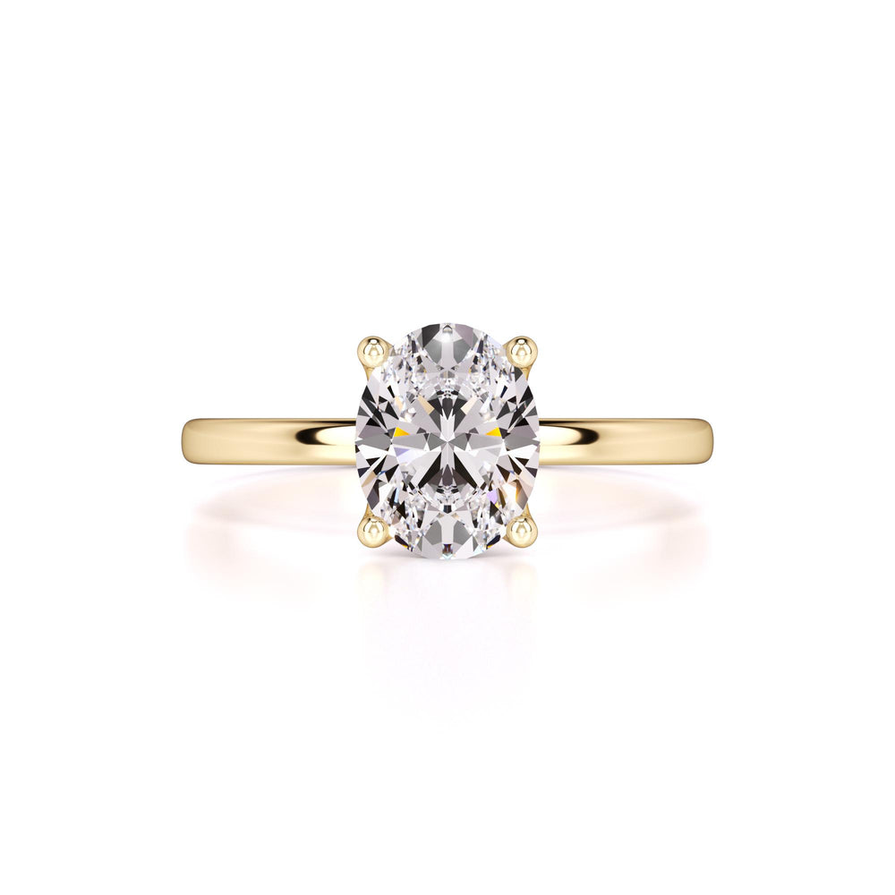 Opal Moissanite Ring | Yellow Gold | 1