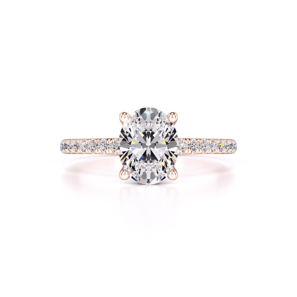 Kara Moissanite & Lab Grown Diamond Ring | Rose Gold | 1