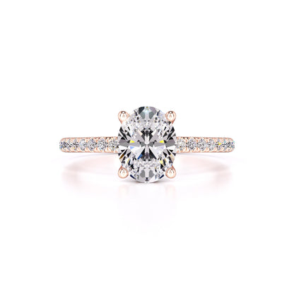 Kara Moissanite & Lab Grown Diamond Ring | Rose Gold | 1