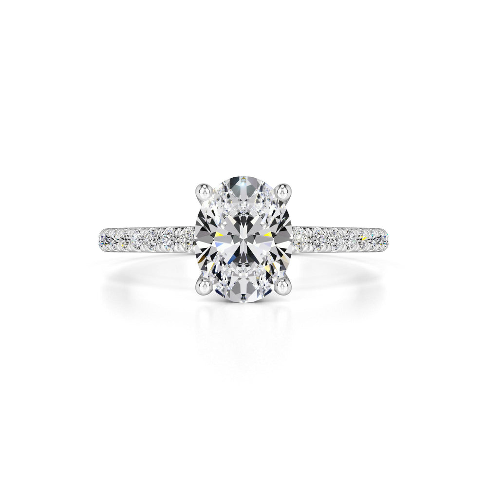Kara Moissanite & Lab Grown Diamond Ring | White Gold | 1