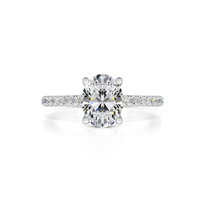 Kara Moissanite & Lab Grown Diamond Ring | White Gold | 1