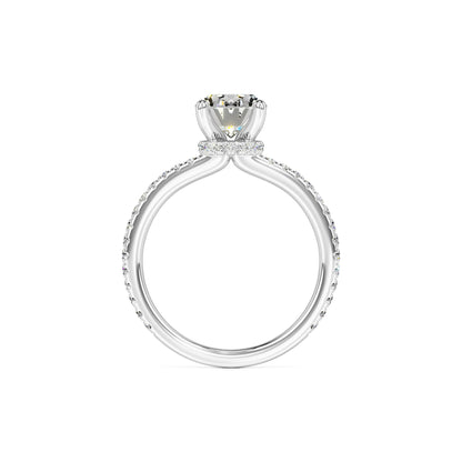 Kara Moissanite & Lab Grown Diamond Ring | White Gold | 4