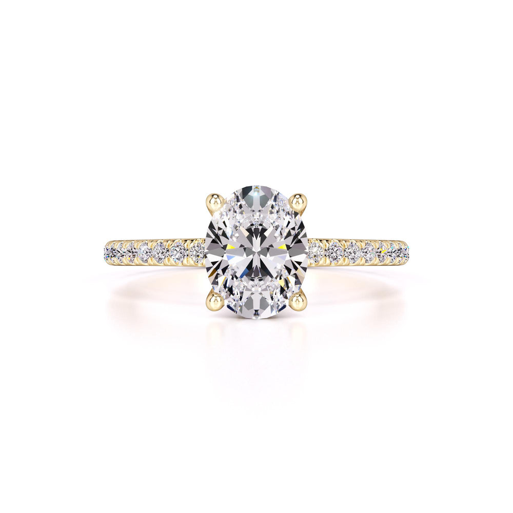 Kara Moissanite & Lab Grown Diamond Ring | Yellow Gold | 1