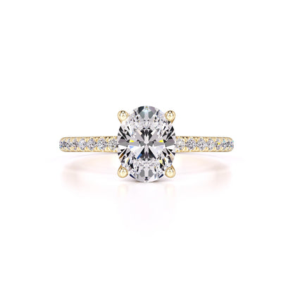 Kara Moissanite & Lab Grown Diamond Ring | Yellow Gold | 1