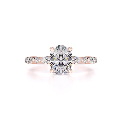Aria Moissanite & Lab Grown Diamond Ring | Rose Gold | 1
