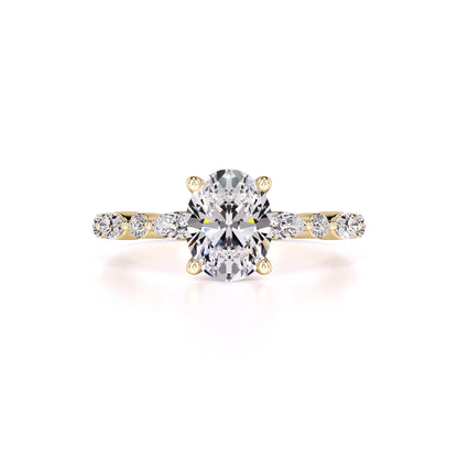 Aria Moissanite & Lab Grown Diamond Ring | Yellow Gold | 1