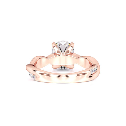 Lacey Moissanite & Lab Grown Diamond Ring | Rose Gold | 3