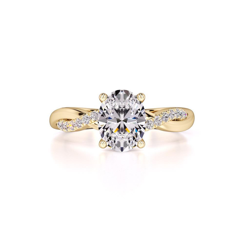 Lacey Moissanite & Lab Grown Diamond Ring | Yellow Gold | 1