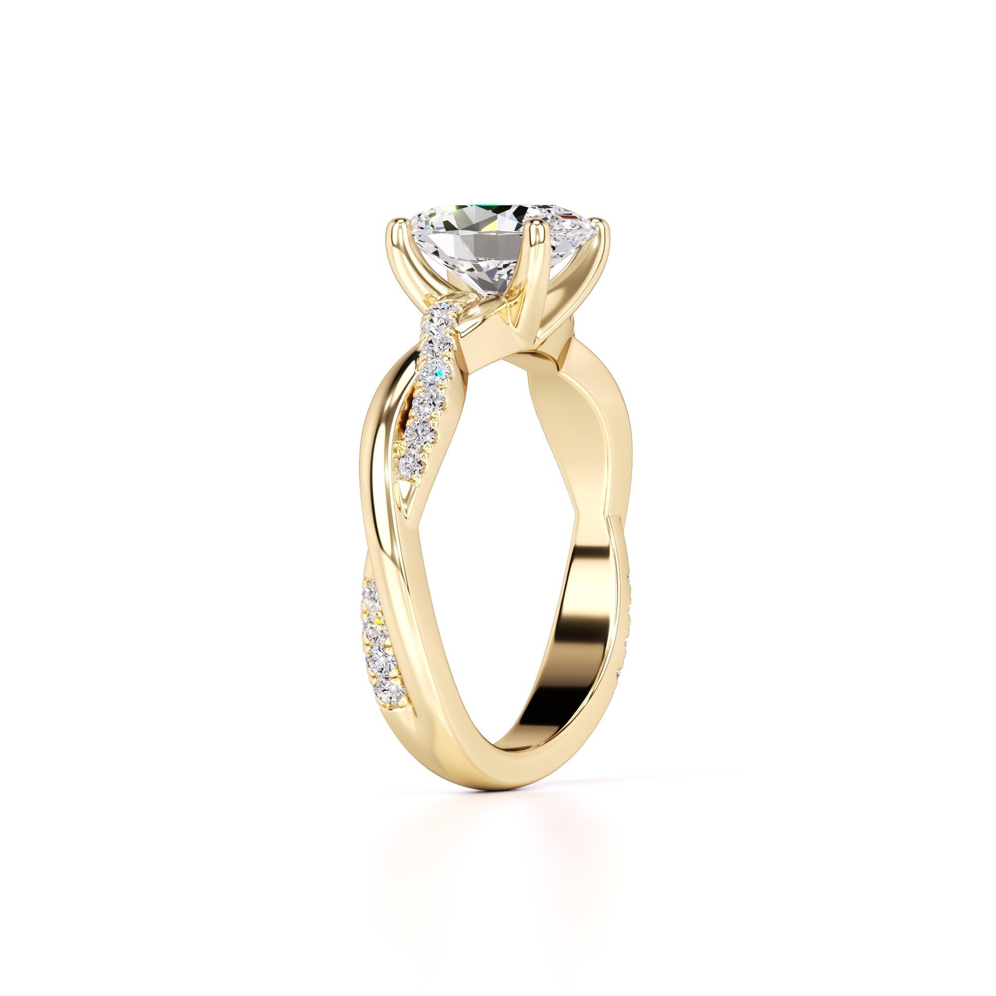 Lacey Lab Grown Diamond Ring | Yellow Gold | 3
