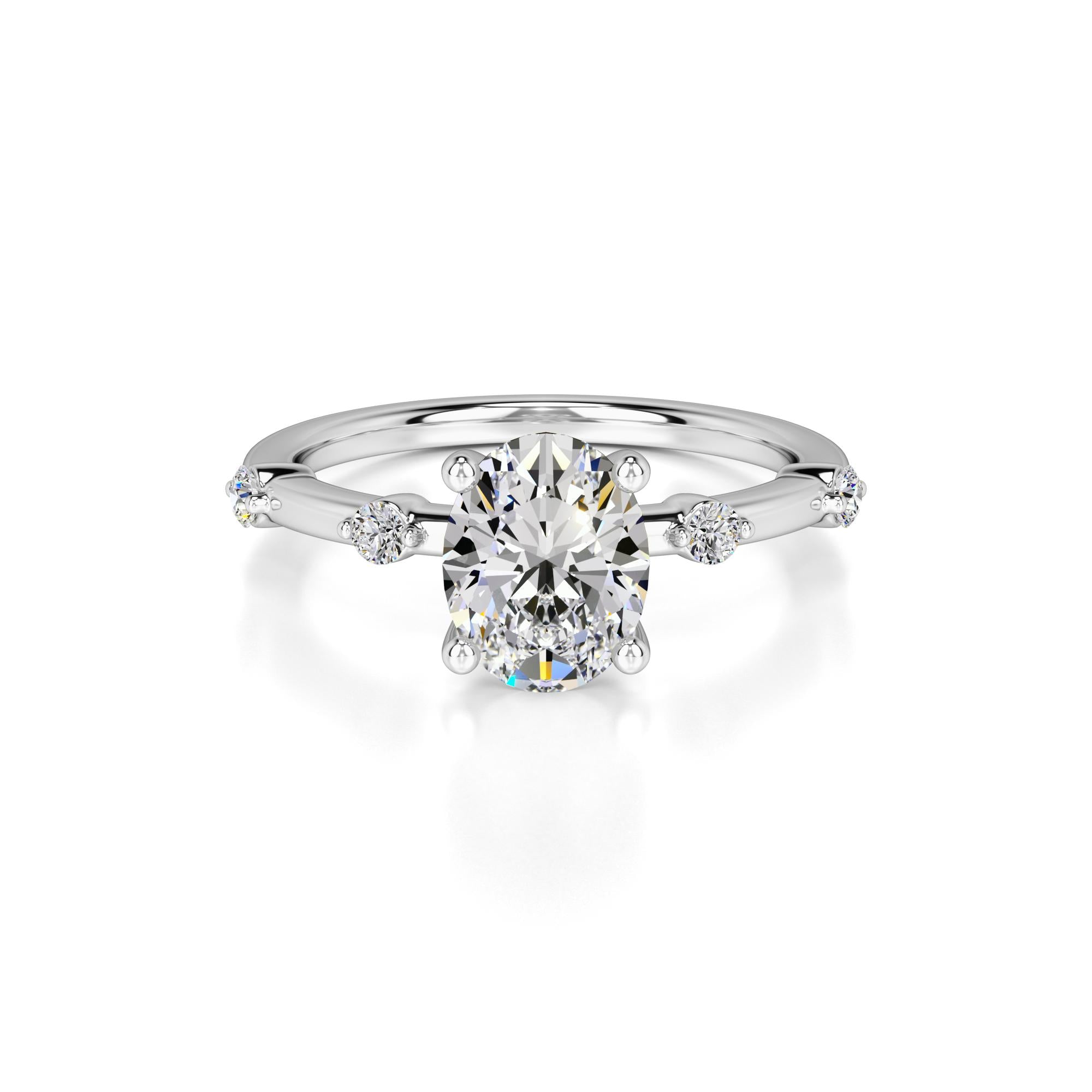 Ruby Lab Grown Diamond Ring | White Gold | 1