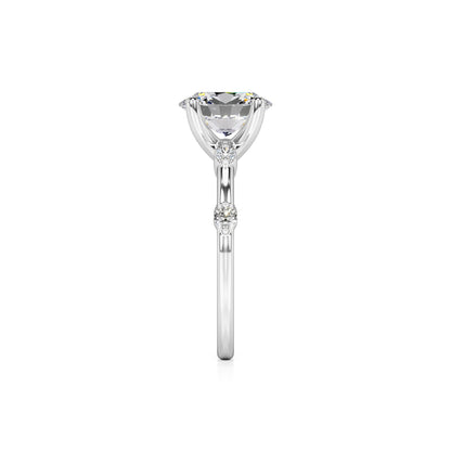 Ruby Lab Grown Diamond Ring | White Gold | 4