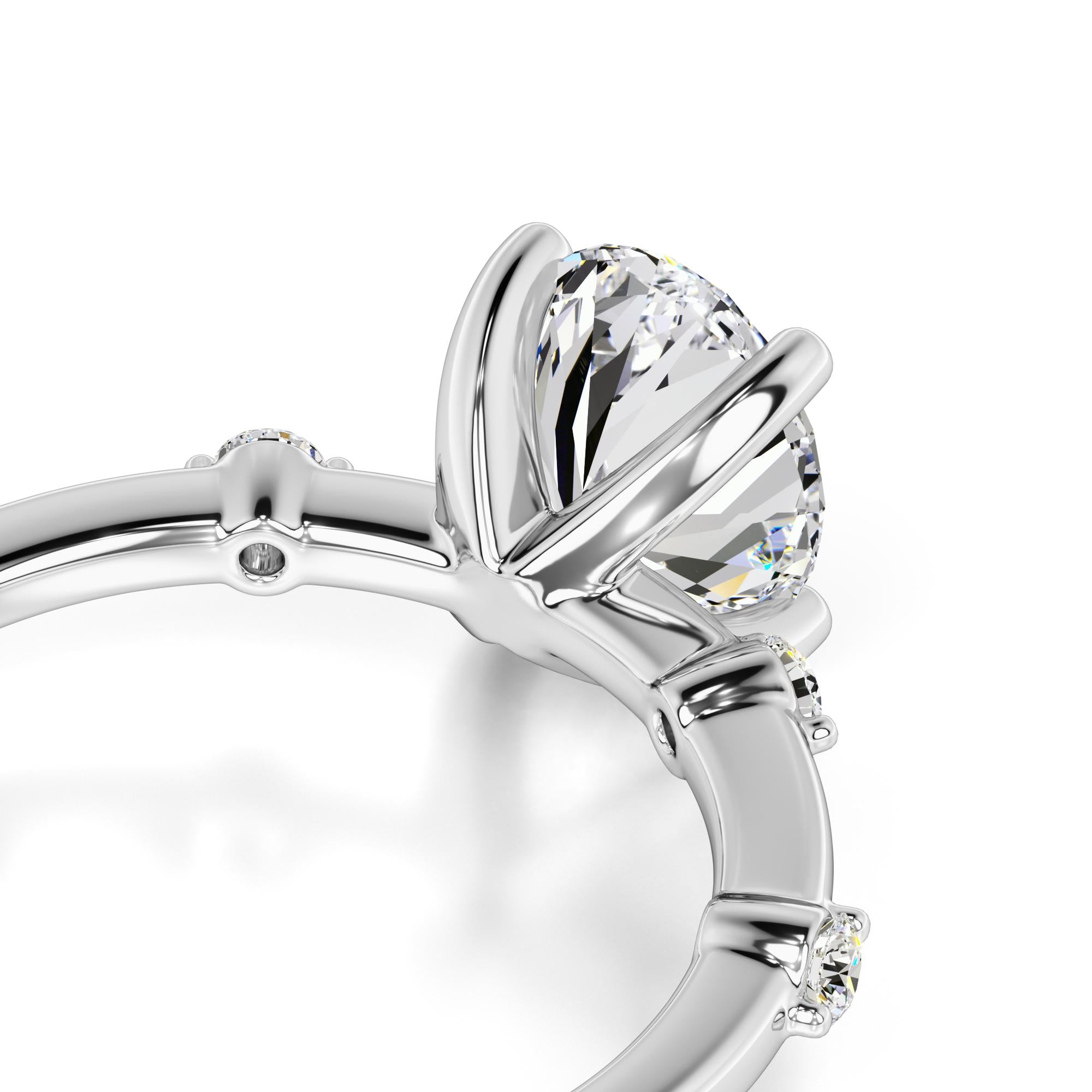 Ruby Lab Grown Diamond Ring | White Gold | 2