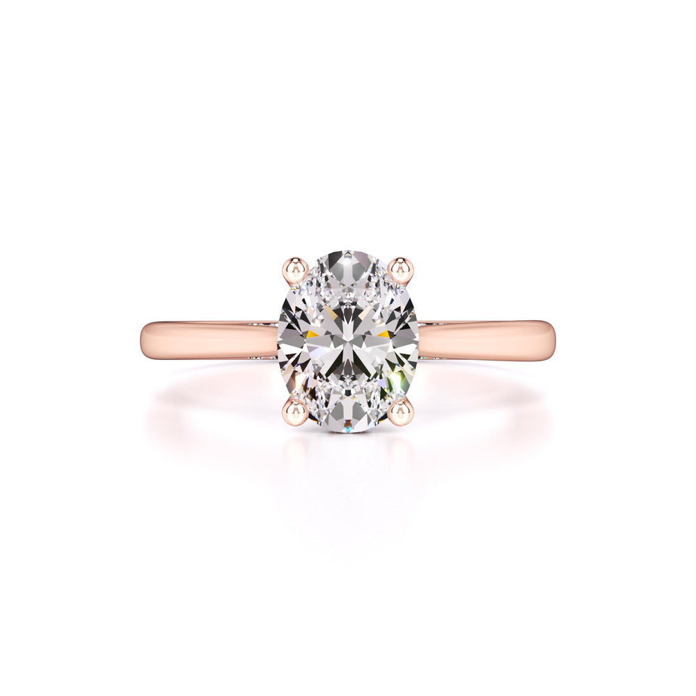 Maya Moissanite & Lab Grown Diamond Ring | Rose Gold | 1