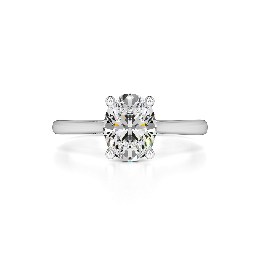 Maya Moissanite & Lab Grown Diamond Ring | White Gold | 1