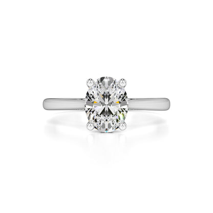 Maya Moissanite & Lab Grown Diamond Ring | White Gold | 1