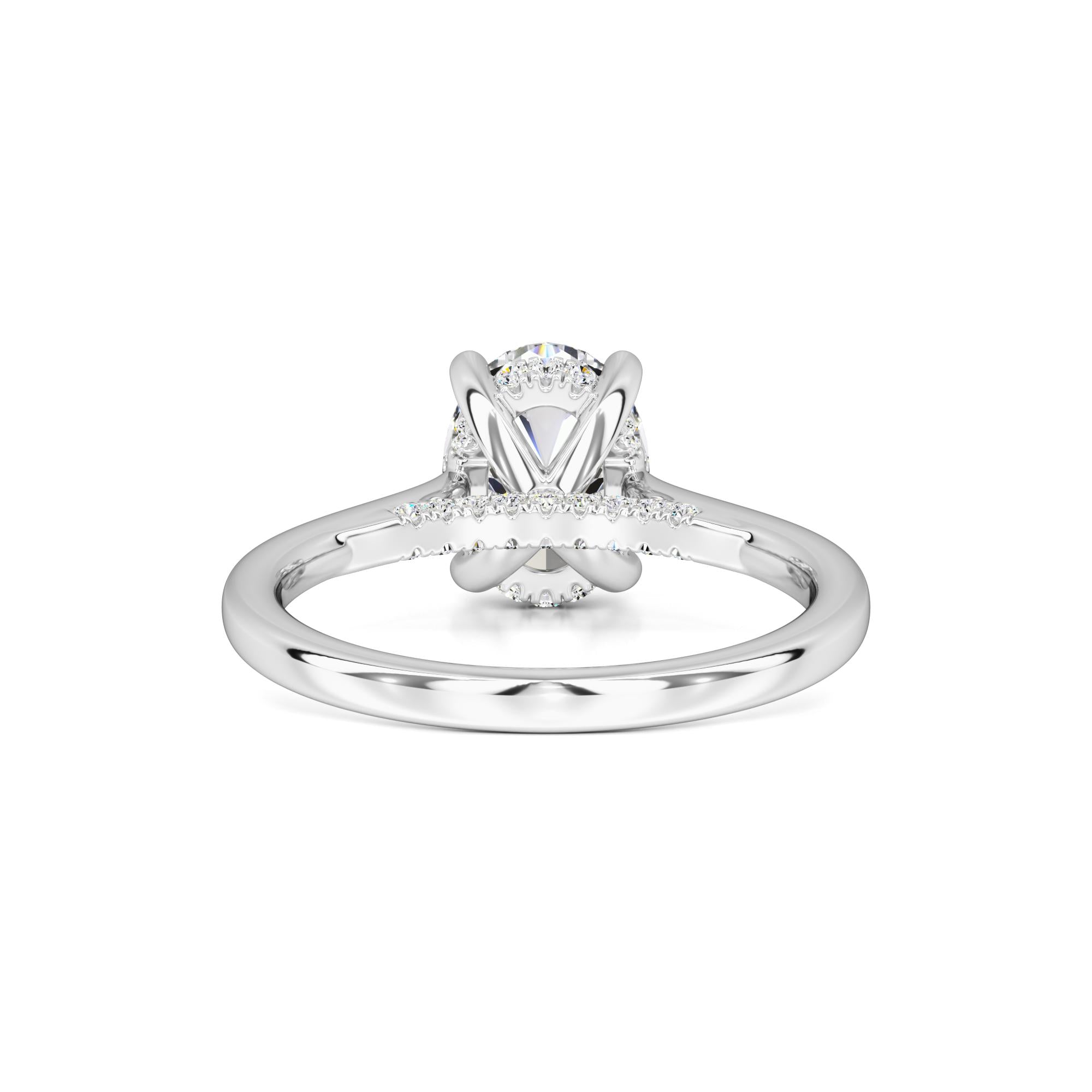 Maya Moissanite & Lab Grown Diamond Ring | White Gold | 3