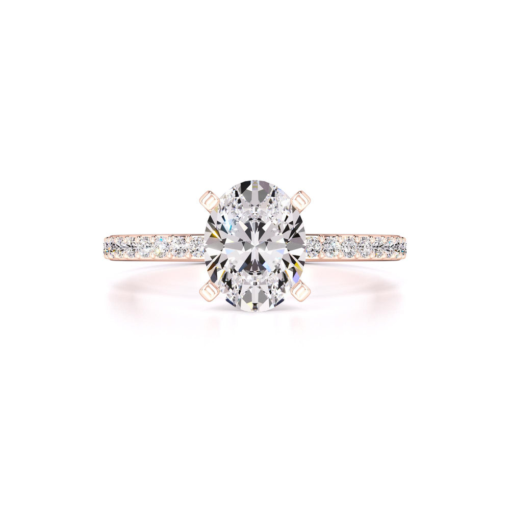 Michelle Moissanite & Lab Grown Diamond Ring | Rose Gold | 1