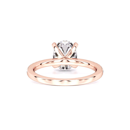 Michelle Moissanite & Lab Grown Diamond Ring | Rose Gold | 3