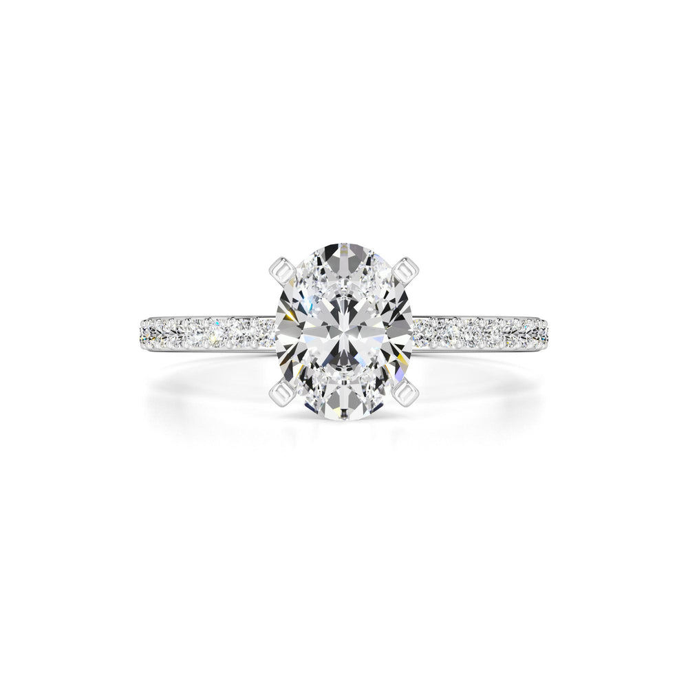 Michelle Moissanite & Lab Grown Diamond Ring | White Gold | 1