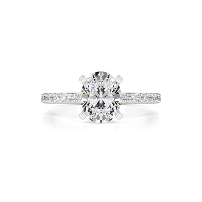 Michelle Moissanite & Lab Grown Diamond Ring | White Gold | 1