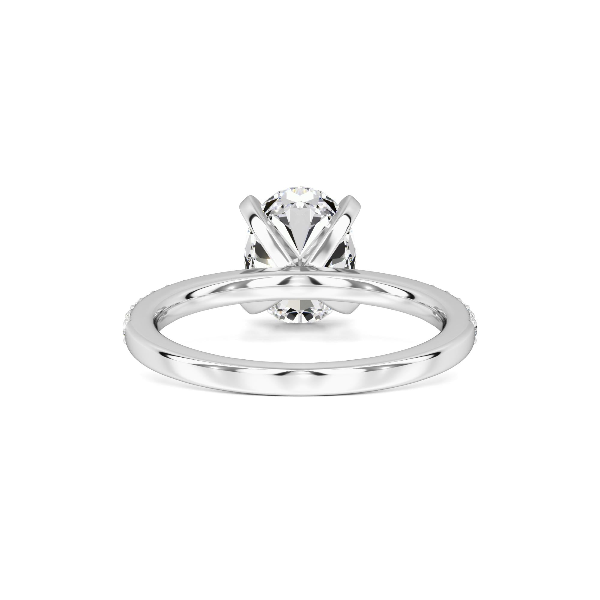 Michelle Moissanite & Lab Grown Diamond Ring | White Gold | 3