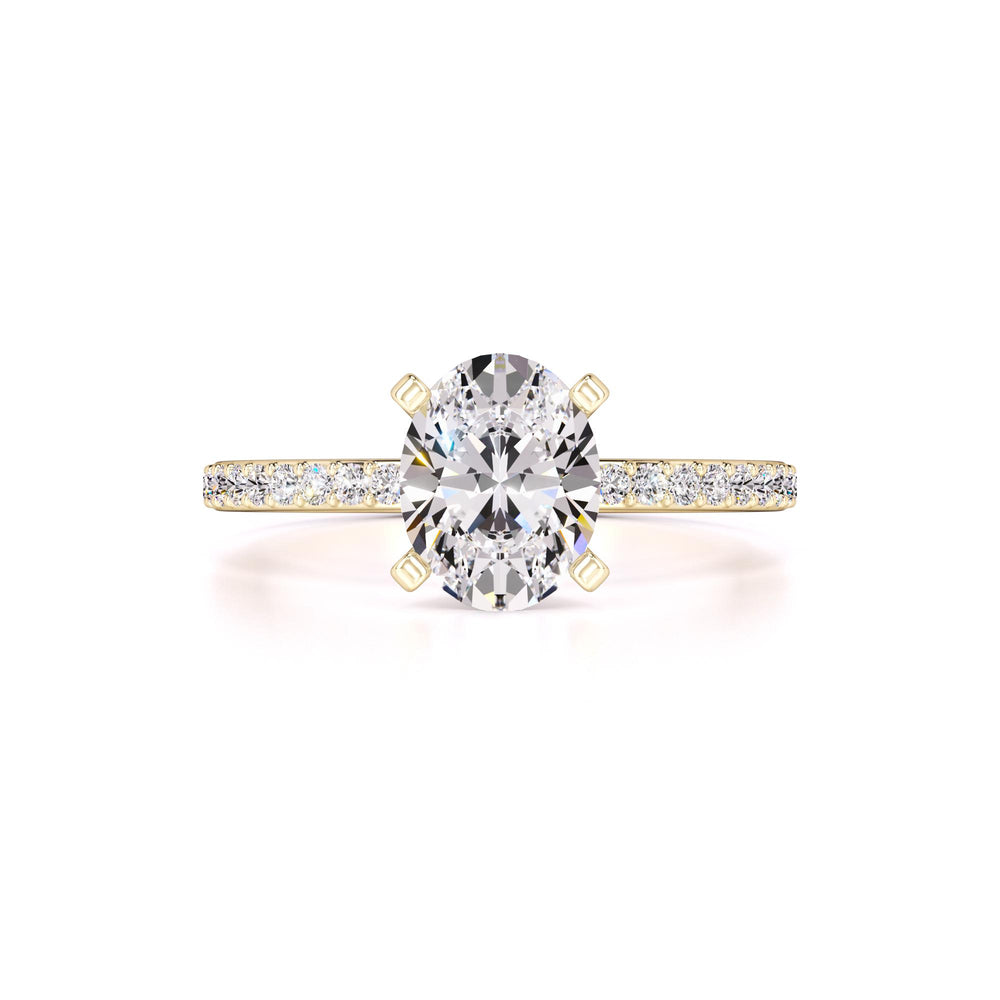Michelle Moissanite & Lab Grown Diamond Ring | Yellow Gold | 1