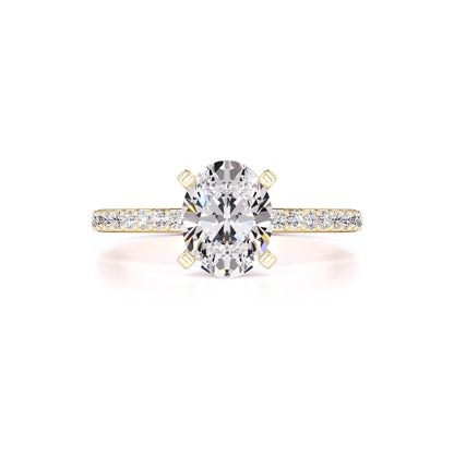 Michelle Moissanite & Lab Grown Diamond Ring | Yellow Gold | 1
