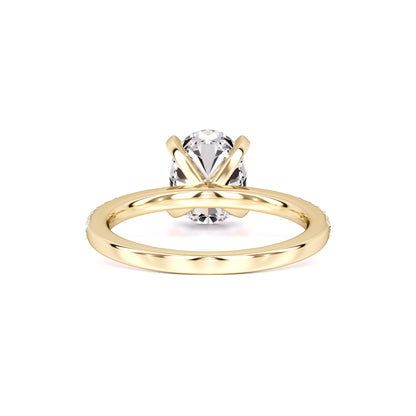 Michelle Moissanite & Lab Grown Diamond Ring | Yellow Gold | 3