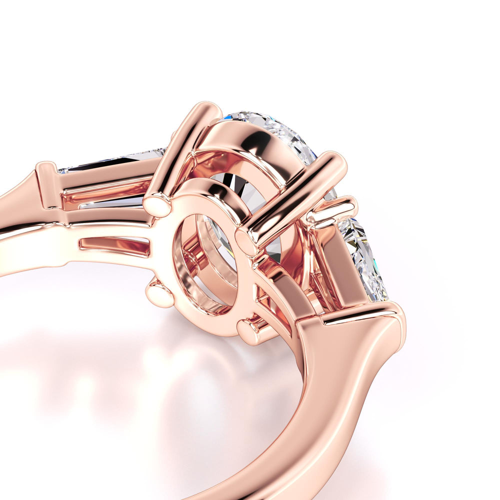 Leah Moissanite & Lab Grown Diamond Ring | Rose Gold | 2